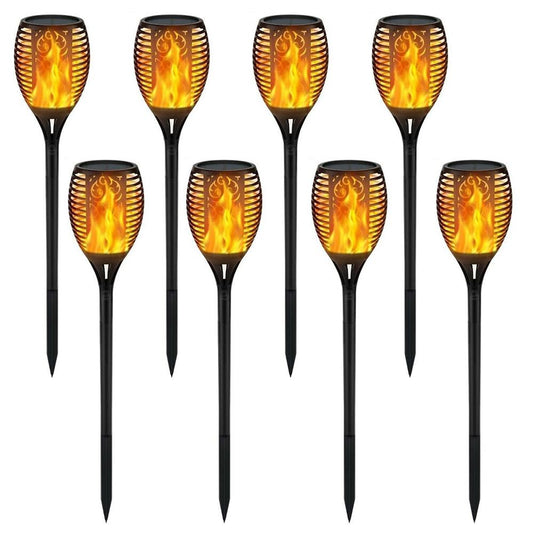 Solar Powered Waterproof LED Flame Torches
