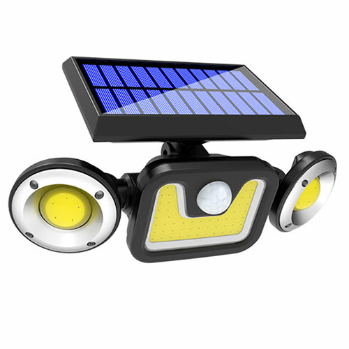 Solar Outdoor 3-Head Adjustable Floodlight