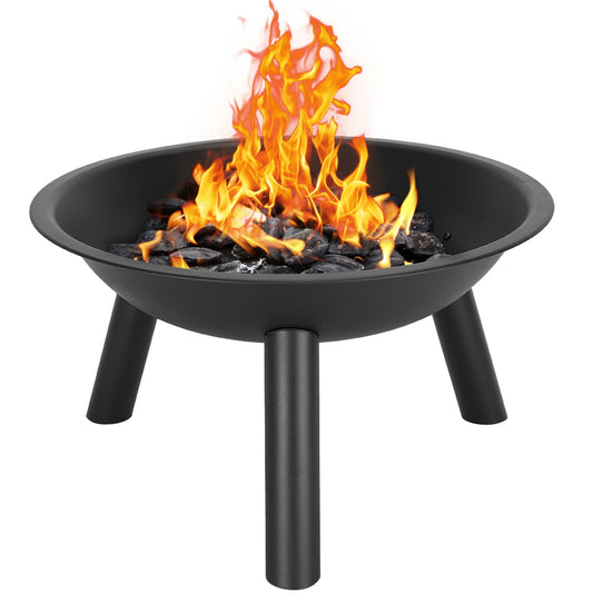 22" Iron Fire Pit Bowl for Home Garden