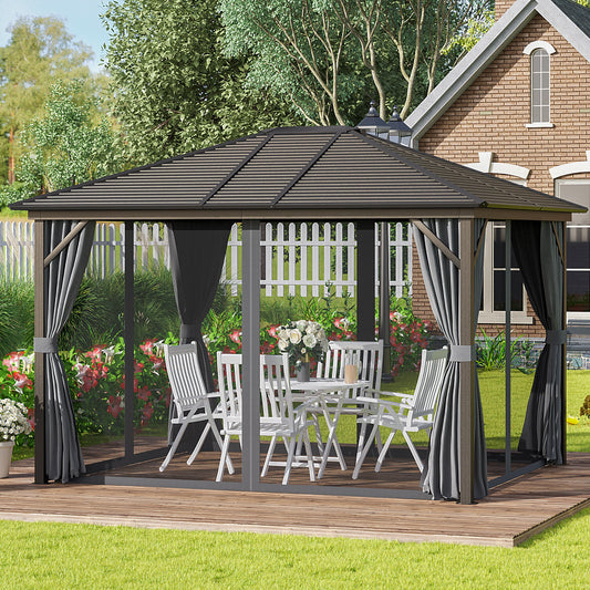 Deluxe Steel Hardtop Patio Sun Shelter