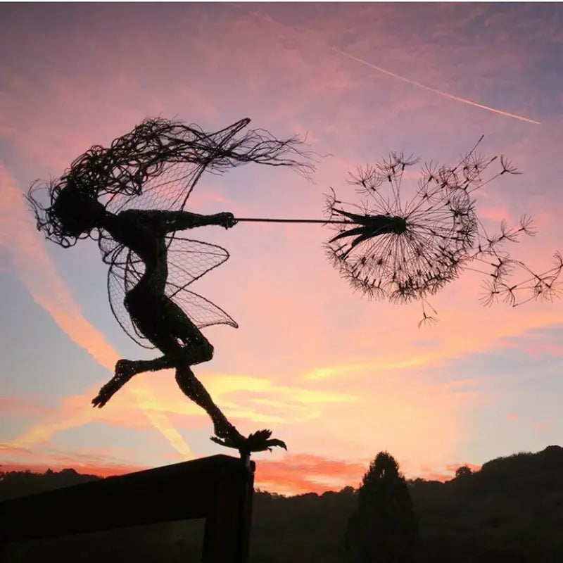 Exquisite Sheet Metal Fairy Statues