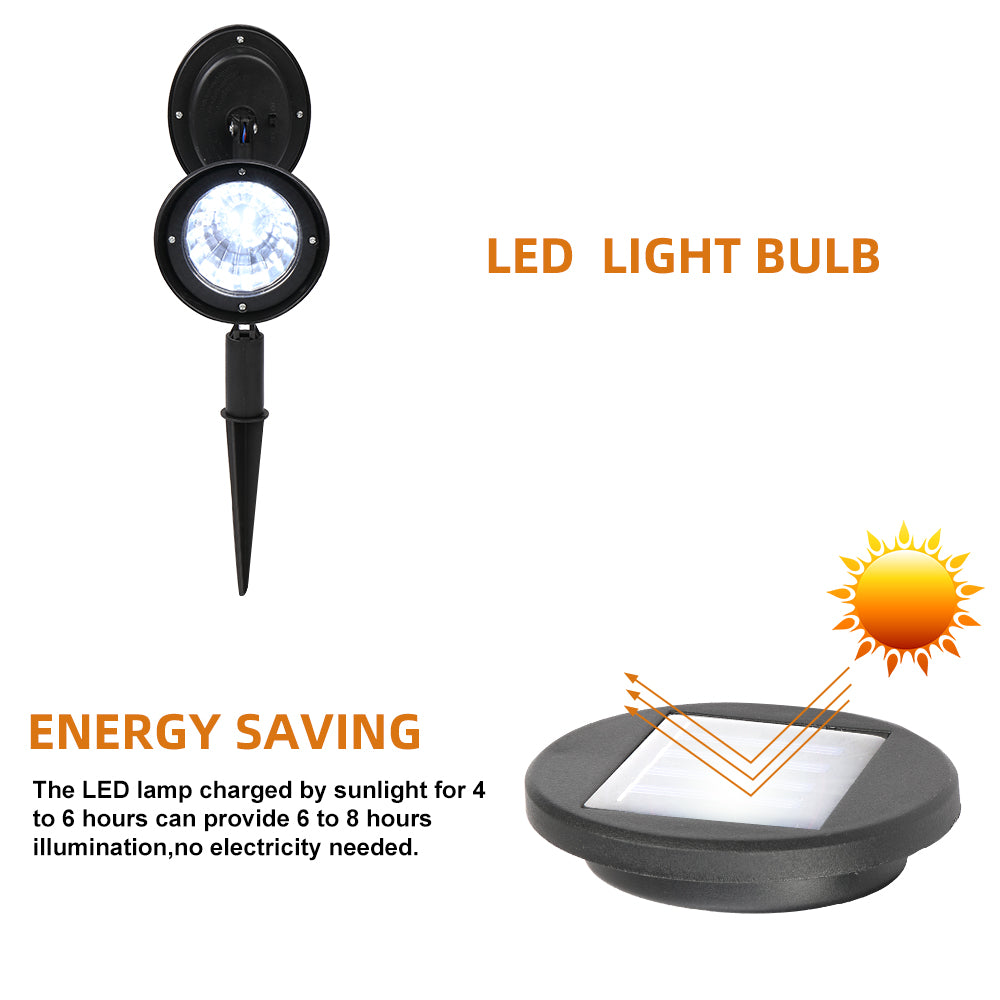 2 Piece Solar LED Landscape Spotlight